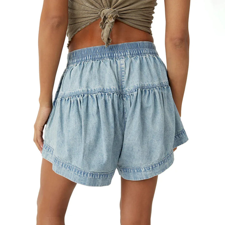 Morgan & Brooke | Navy High-Waist Tailored Cotton-Twill Shorts