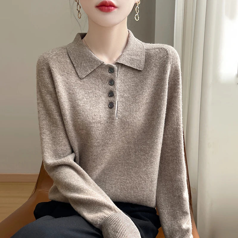Morgan and Brooke | | Wool Polo Sweater