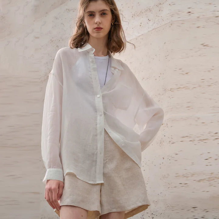 Morgan & Brooke | Sheer Oversized Ramie Shirt
