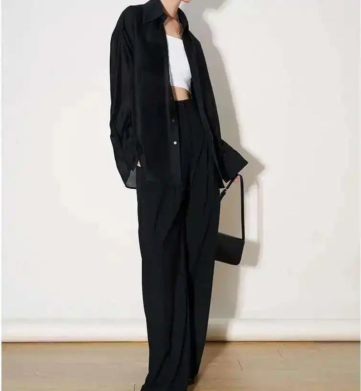 Morgan & Brooke | Ivory Relaxed Fit Silk Poplin Blouse