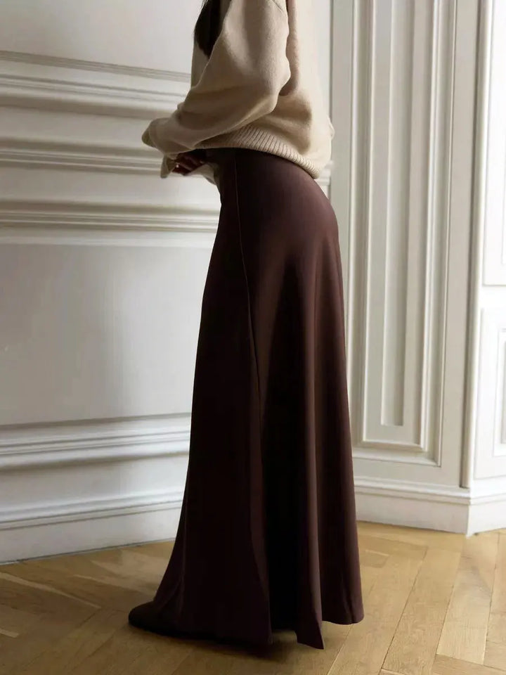 Morgan & Brooke | Fishtail Satin Maxi Skirt