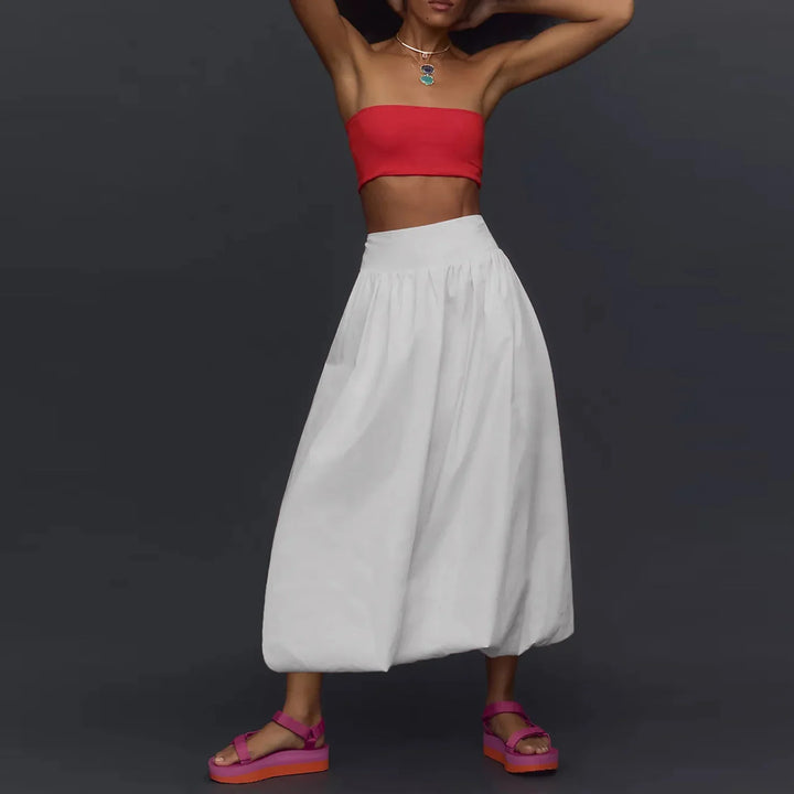 Morgan & Brooke | High-Waist Flared A-Line Skirt