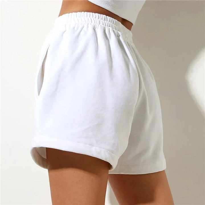 Morgan & Brooke | Cloud White High-Waist Relaxed Cotton Shorts