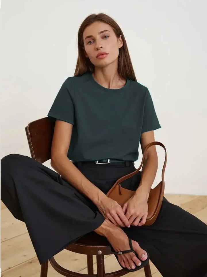 Morgan & Brooke | White Relaxed Fit 100% Cotton Tee