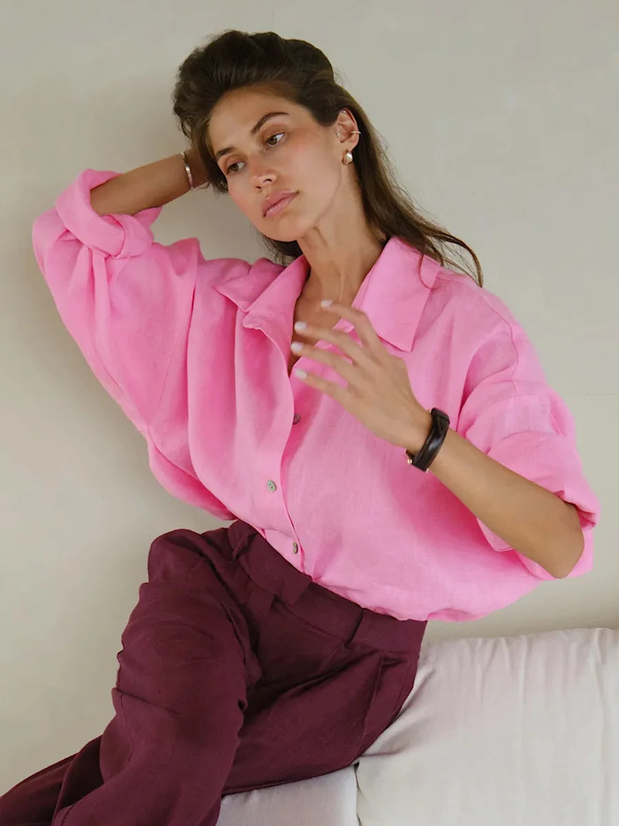 Morgan & Brooke | Blue Relaxed Fit Cotton Shirt