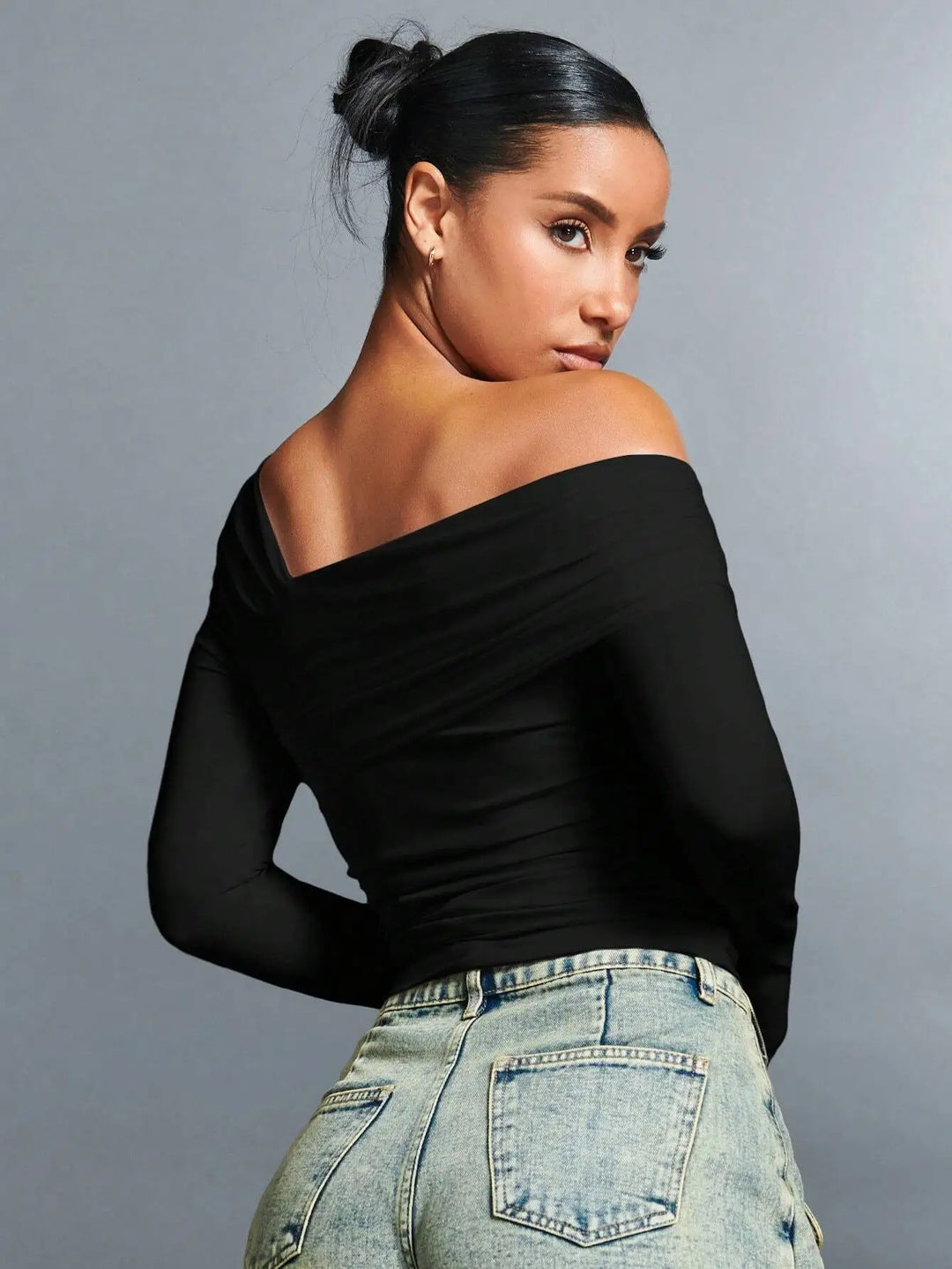 Morgan & Brooke | Off-Shoulder Stretch Knit Top