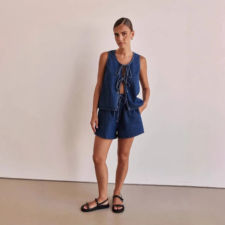 Morgan and Brooke | Denim Tie Set
