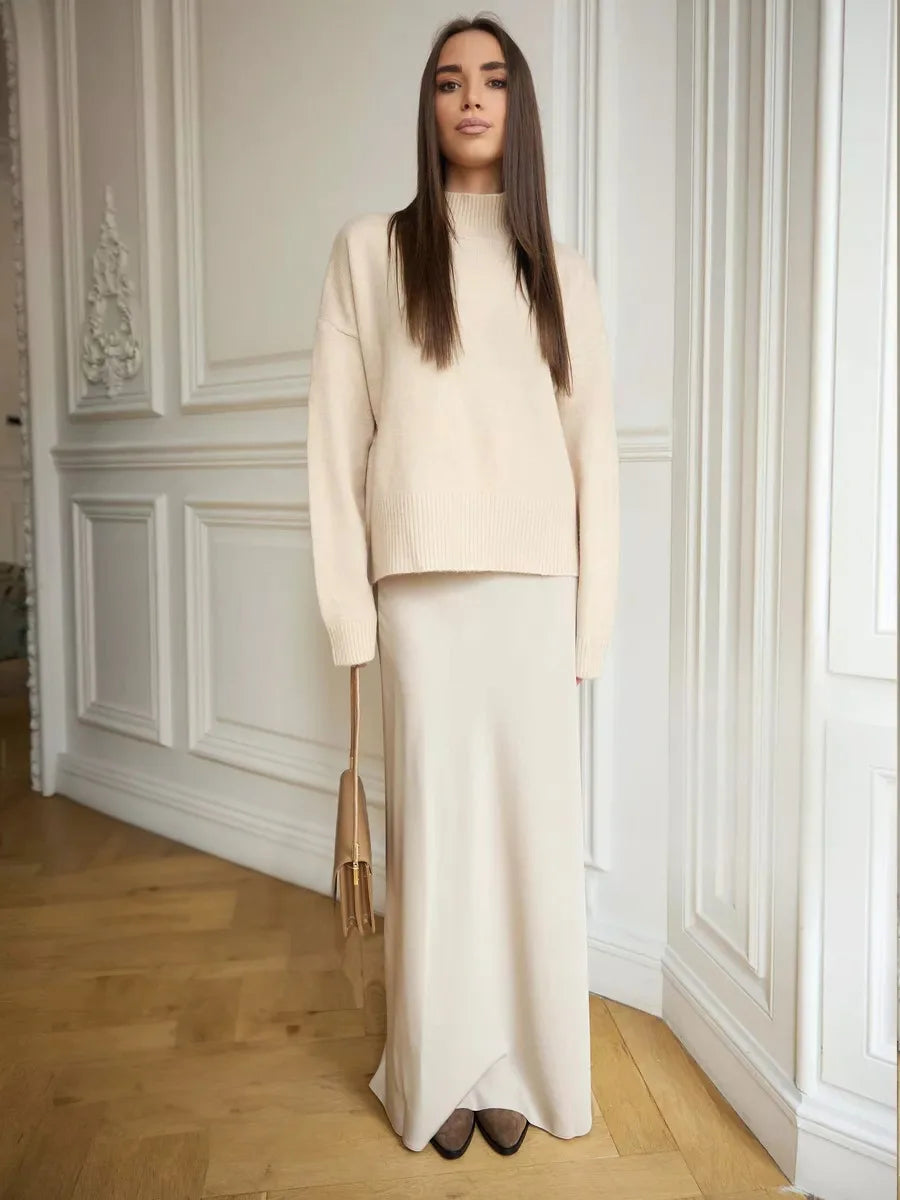 Morgan & Brooke | Fishtail Satin Maxi Skirt