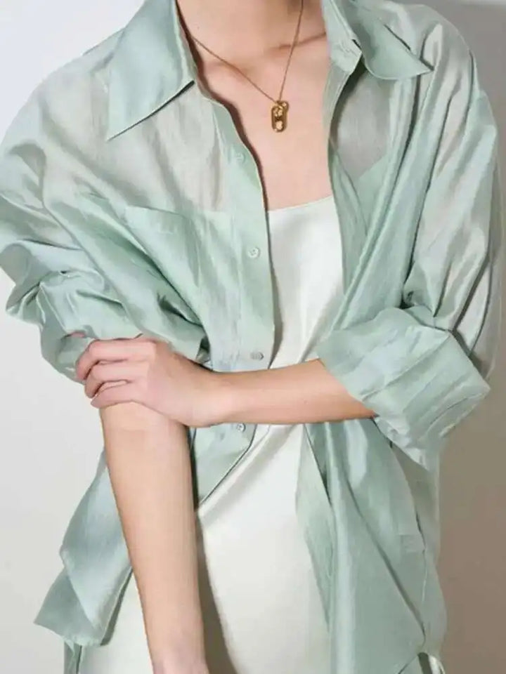 Morgan and Brooke | Flowing Silk Poplin Blouse | Blouse, Silk, Poplin