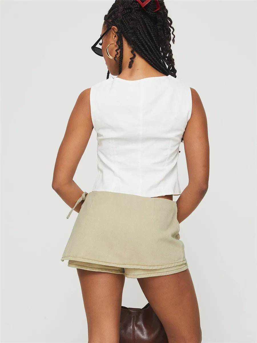 Morgan & Brooke | Pocketed Mini A-Line Skirt