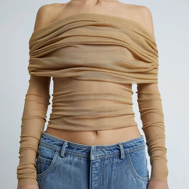 Morgan & Brooke | Oversized Sheer Mesh Overshirt