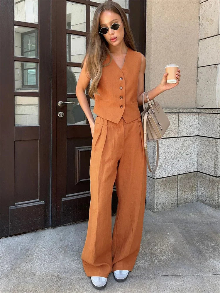 Morgan and Brooke | Marlowe Linen | Trouser Set