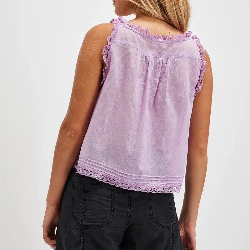 Morgan & Brooke | Scalloped-Edge Lace Cami