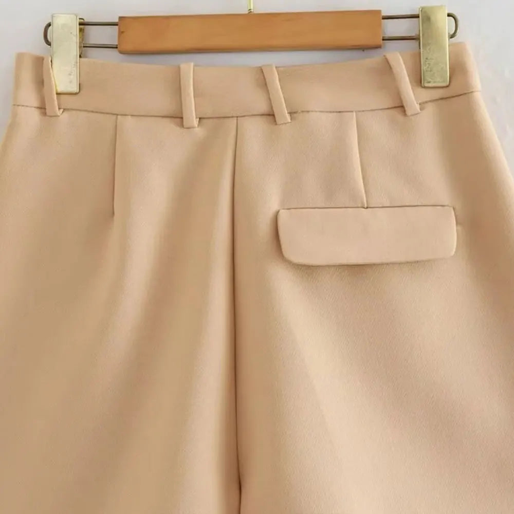 Morgan & Brooke | Sand Relaxed Fit Drawstring Cotton-Blend Shorts