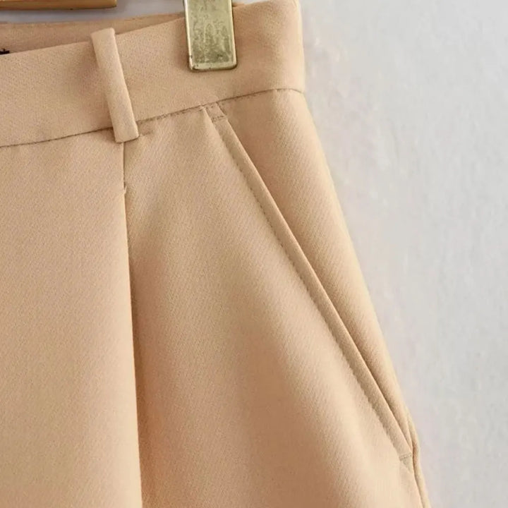 Morgan & Brooke | Sand Relaxed Fit Drawstring Cotton-Blend Shorts