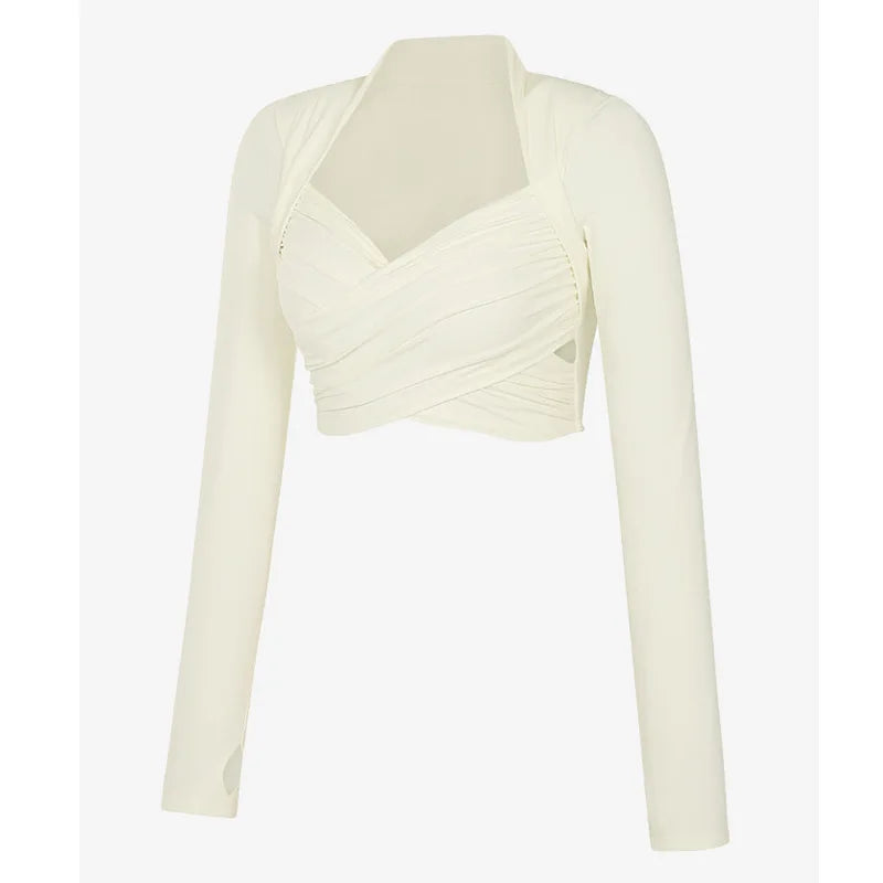 Morgan & Brooke | Wrap-Front Jersey Top