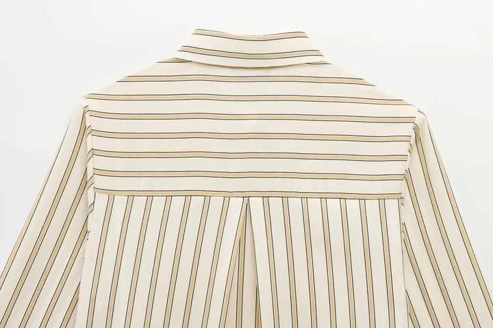 Morgan and Brooke | Striped Button-Up Blouse