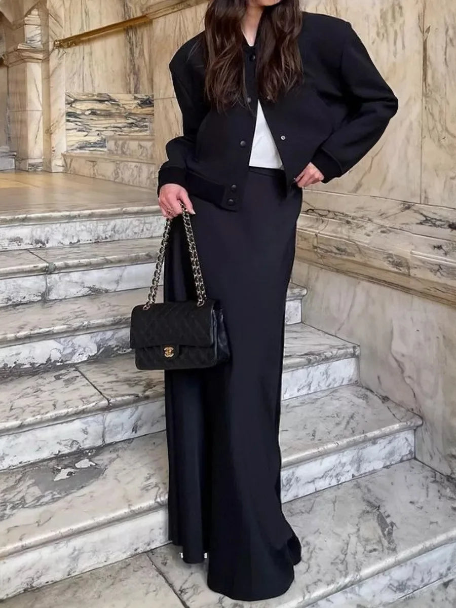 Morgan & Brooke | Fishtail Satin Maxi Skirt