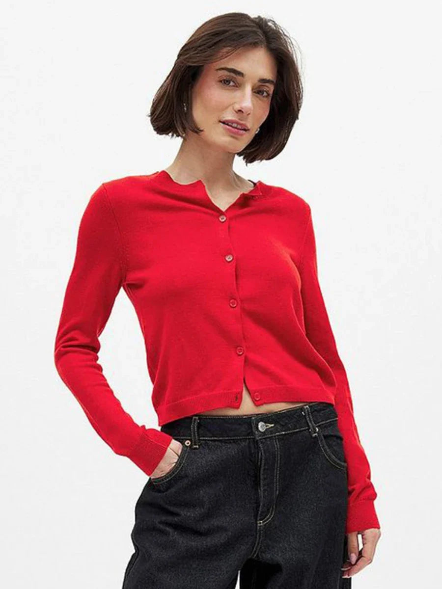 Morgan & Brooke | Button-Front Knit Cardigan