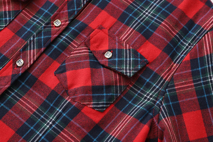 Morgan & Brooke | Red Plaid Relaxed-Fit Flannel Shirt