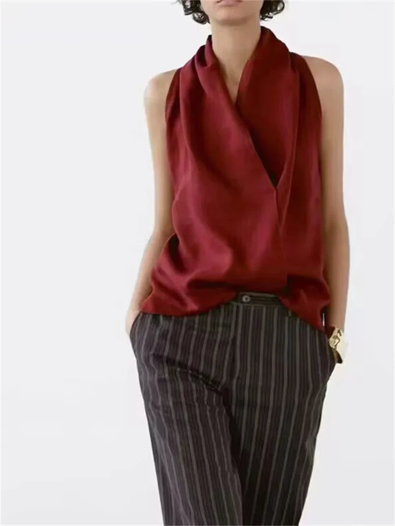 Morgan and Brooke | Drape Linen Vest