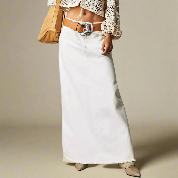 Morgan & Brooke | Blue High-Waist A-Line Denim Skirt