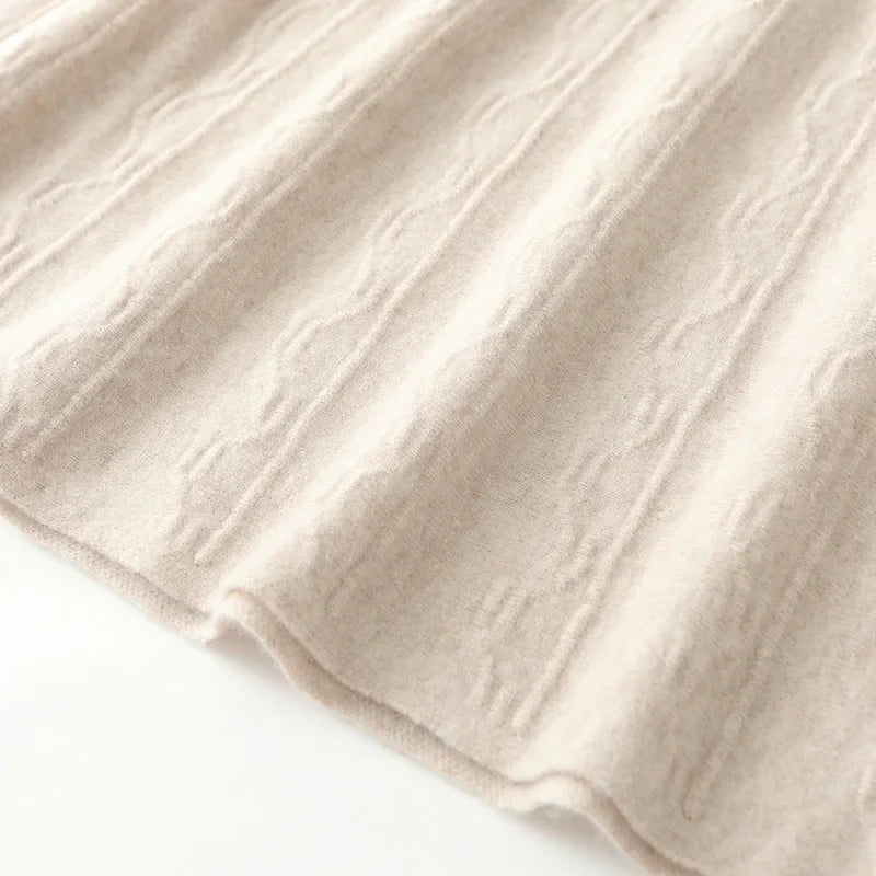 Morgan & Brooke | High-Waist Ribbed Merino Knit Skirt