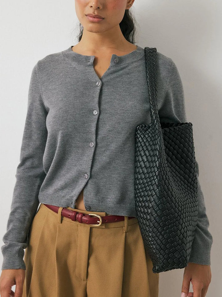 Morgan & Brooke | Button-Front Knit Cardigan