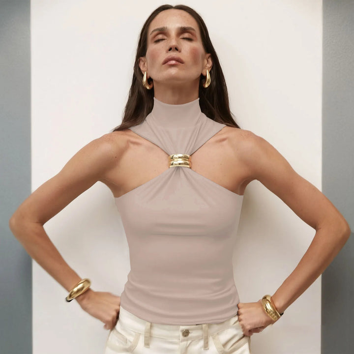 Morgan & Brooke | Pleated Satin Top