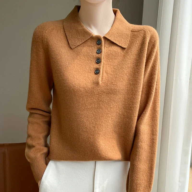 Morgan and Brooke | | Wool Polo Sweater
