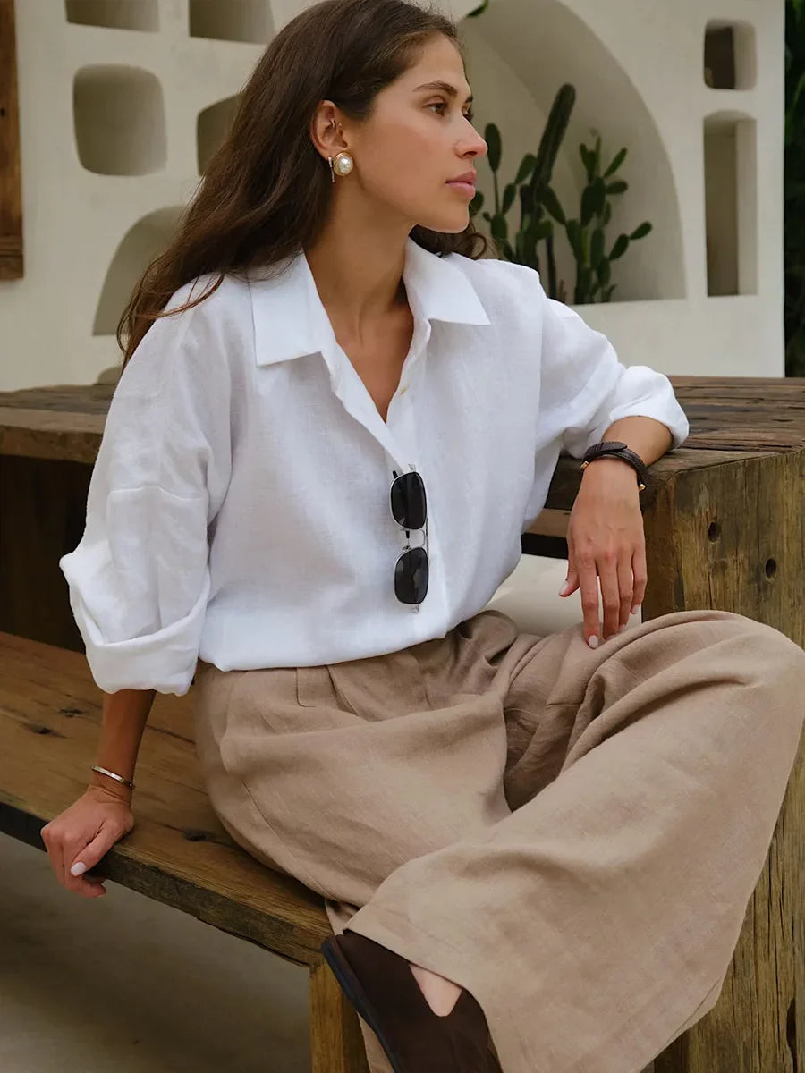 Morgan & Brooke | Blue Relaxed Fit Cotton Shirt