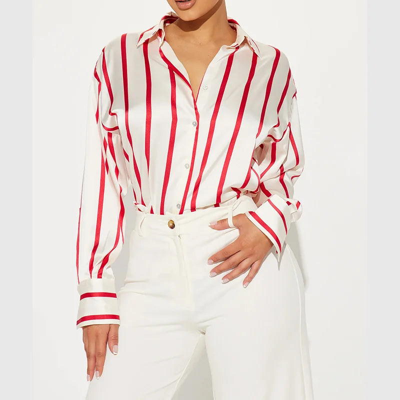 Morgan and Brooke | Satin Stripe Shirt