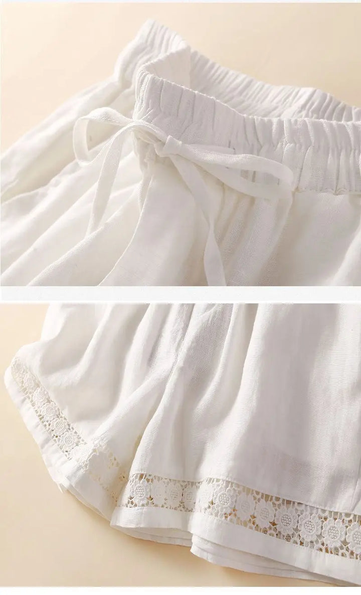 Morgan & Brooke | Embroidered Linen Shorts
