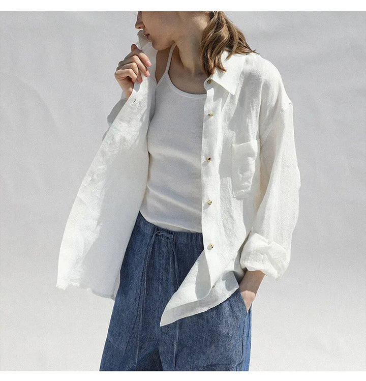 Morgan and Brooke | Oversized Linen Blouse