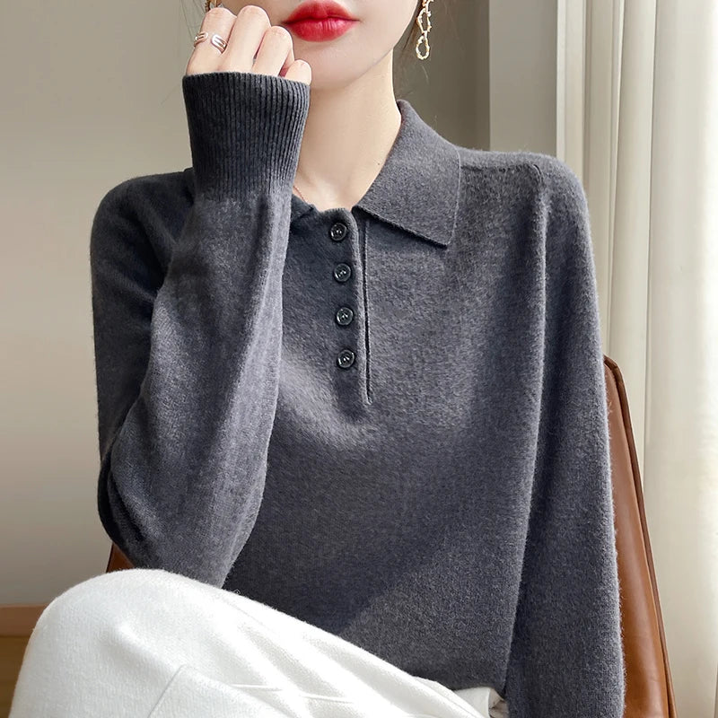 Morgan and Brooke | | Wool Polo Sweater