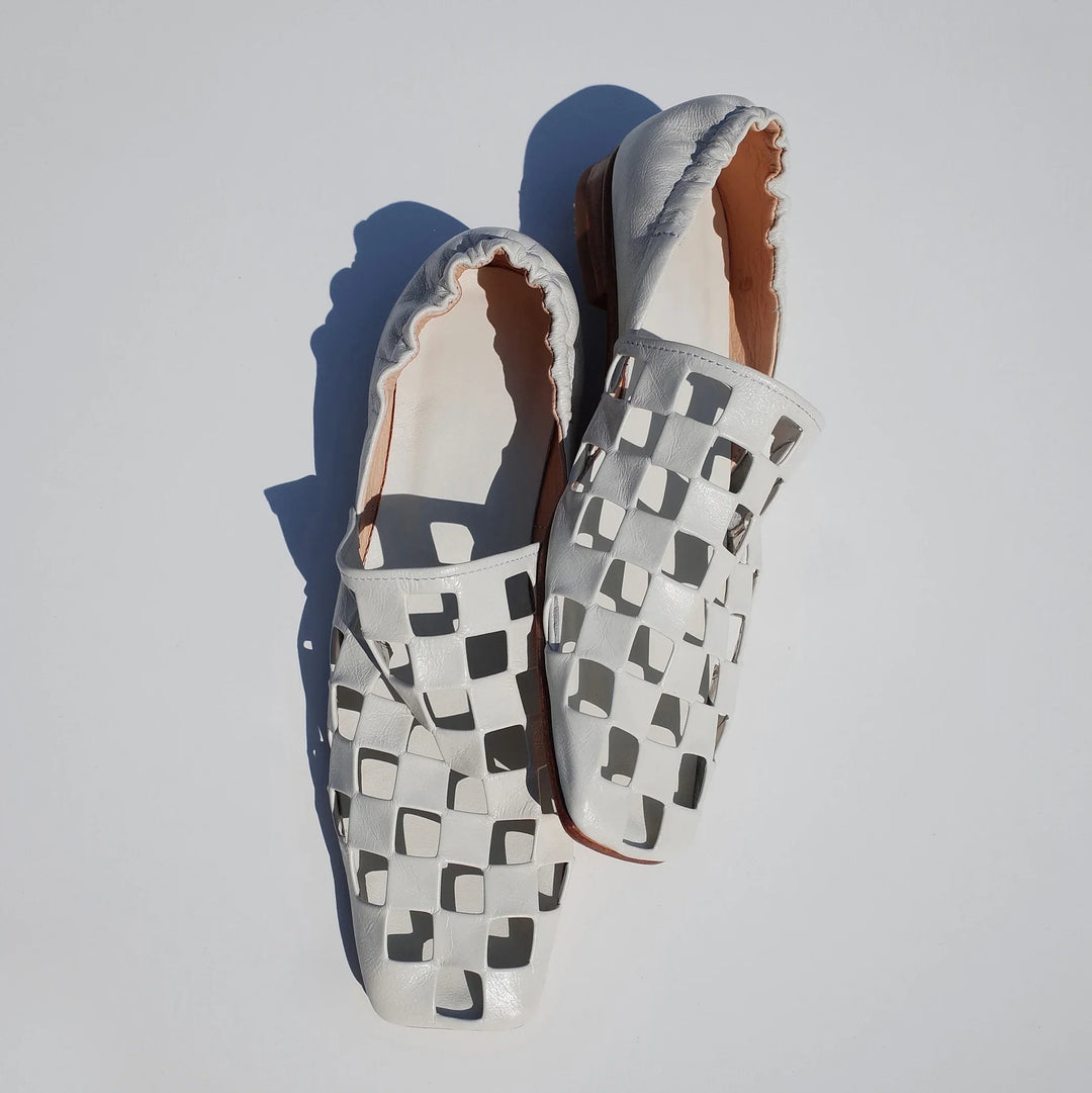 Morgan and Brooke | Checkered Leather Mules