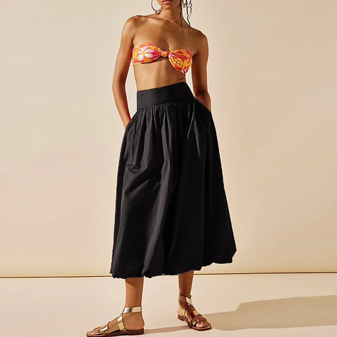 Morgan & Brooke | High-Waist Flared A-Line Skirt