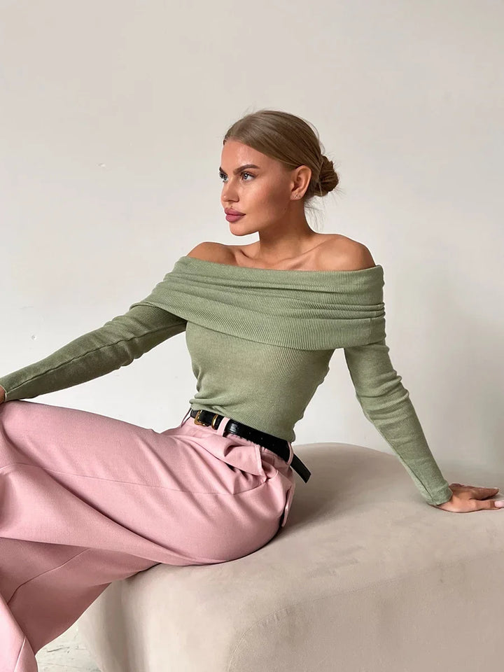 Morgan & Brooke | Off-Shoulder Knit Top
