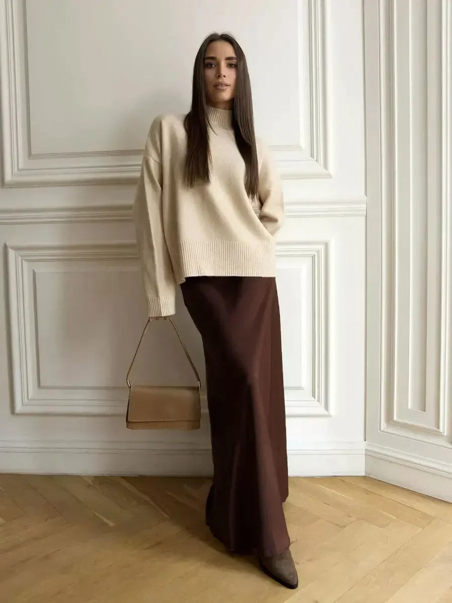 Morgan & Brooke | Fishtail Satin Maxi Skirt