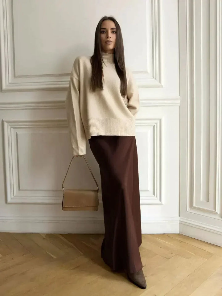 Morgan & Brooke | Fishtail Satin Maxi Skirt