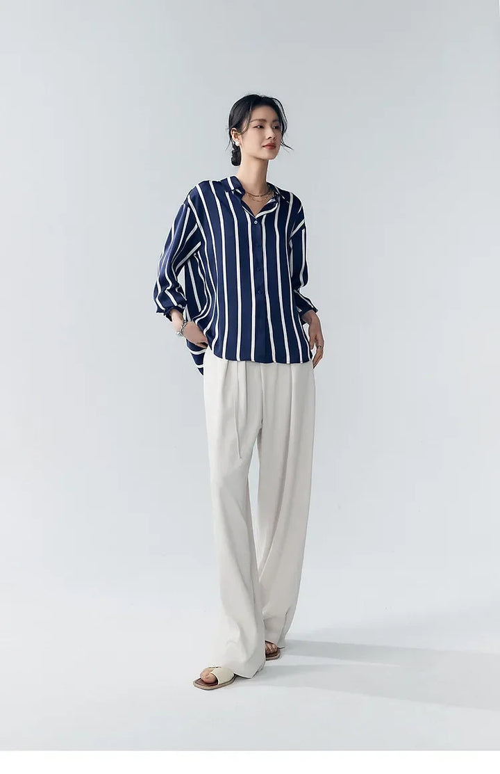Morgan and Brooke | | Satin Blouse | Stripe