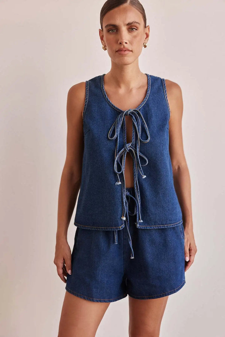 Morgan and Brooke | Denim Tie Set