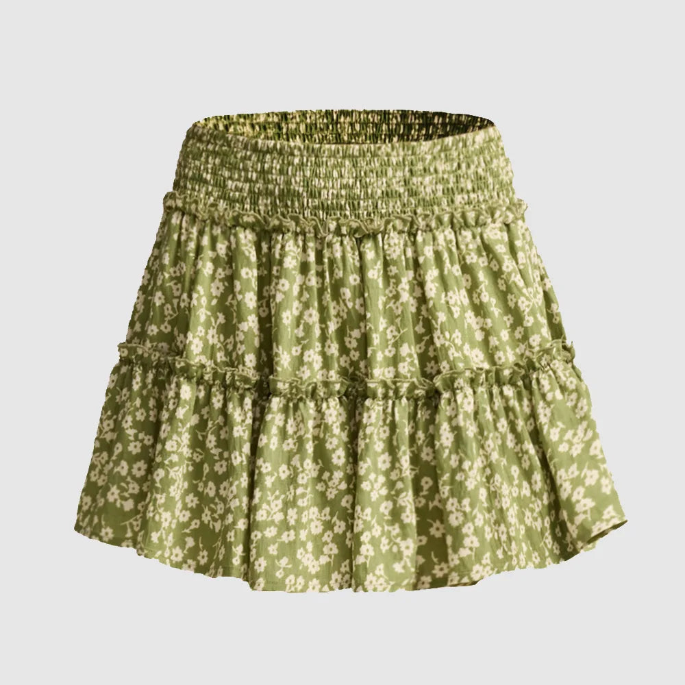 Morgan & Brooke | Leopard Print Tiered Ruffle Skirt