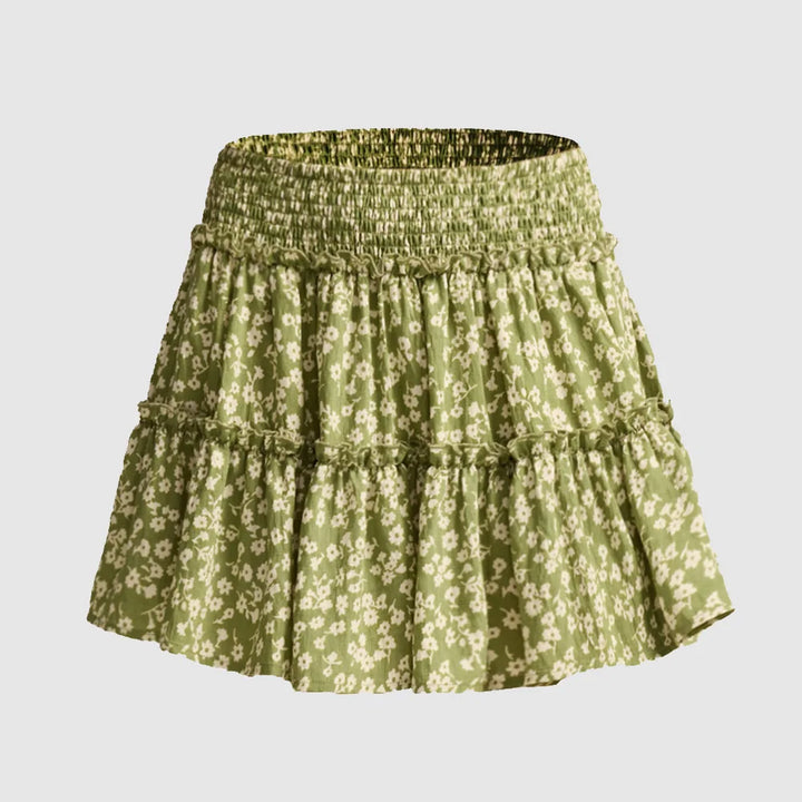 Morgan & Brooke | Leopard Print Tiered Ruffle Skirt