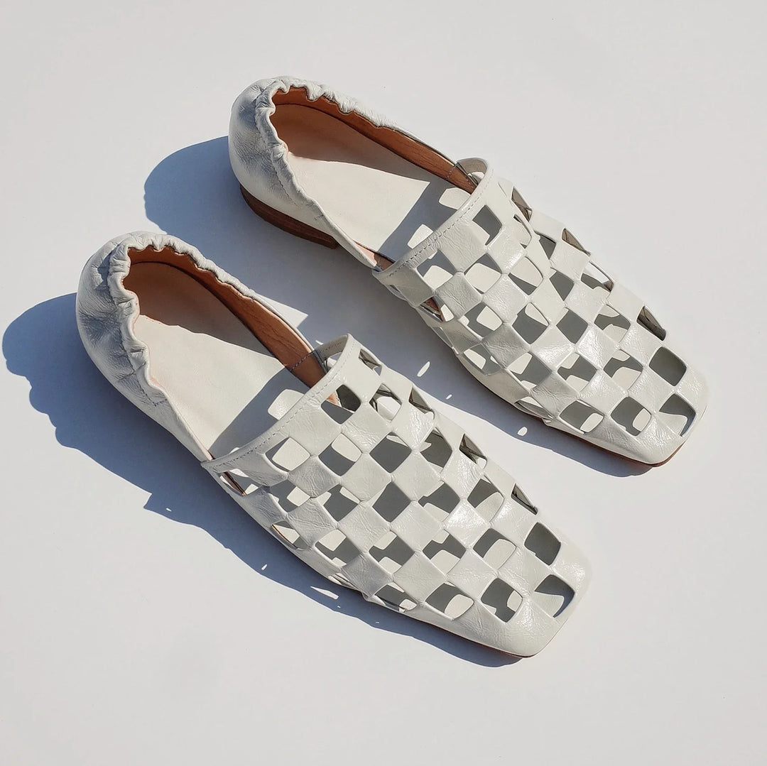 Morgan and Brooke | Checkered Leather Mules