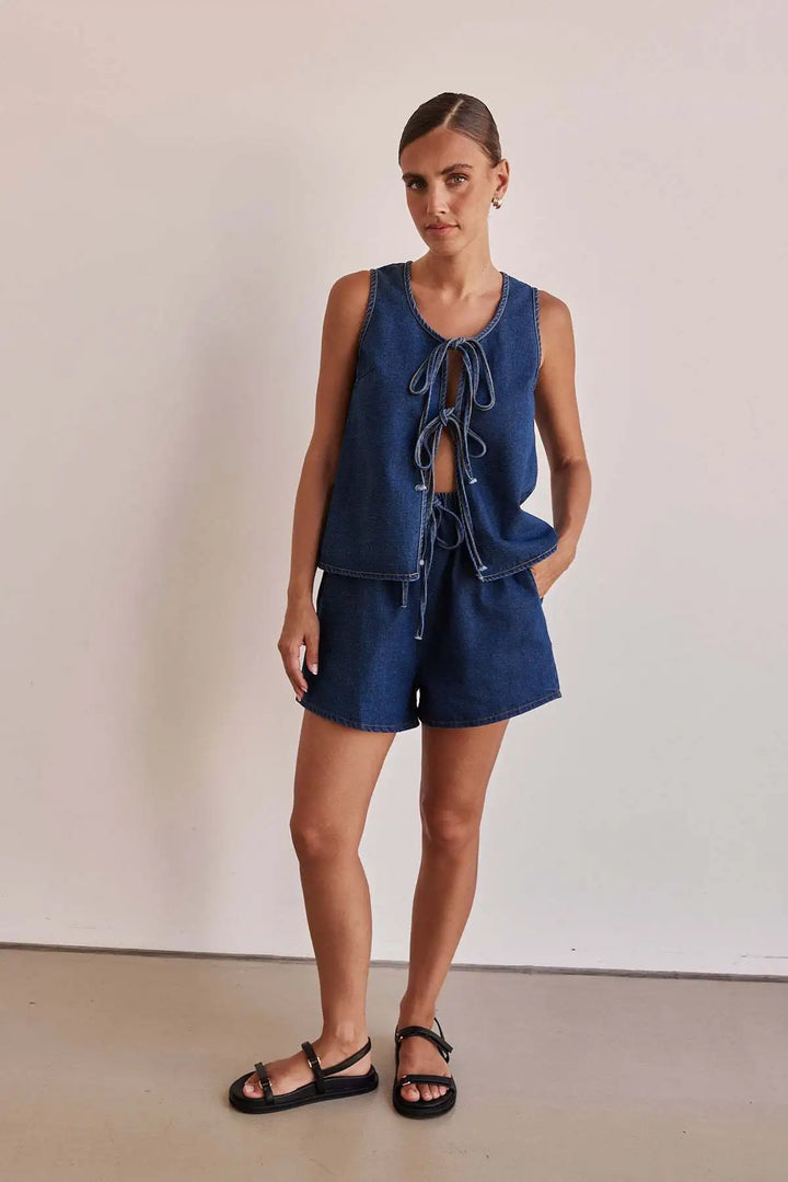 Morgan and Brooke | Denim Tie Set