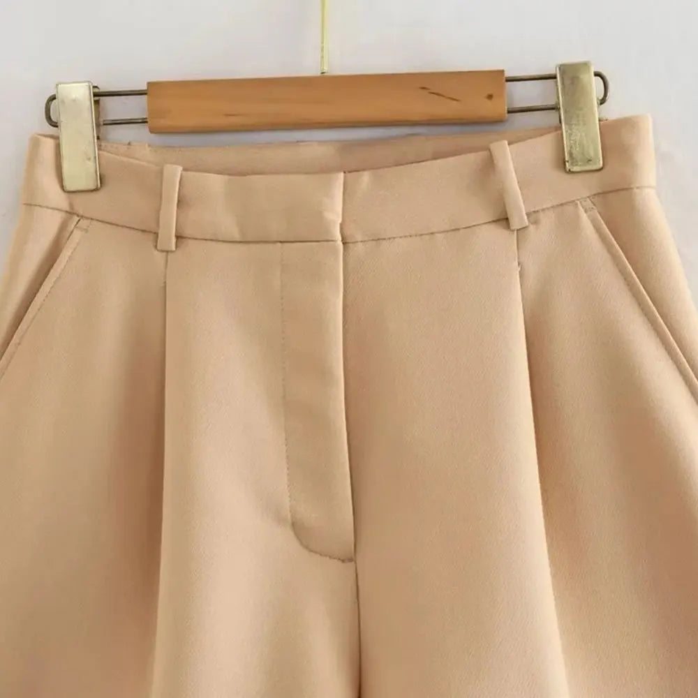 Morgan & Brooke | Sand Relaxed Fit Drawstring Cotton-Blend Shorts
