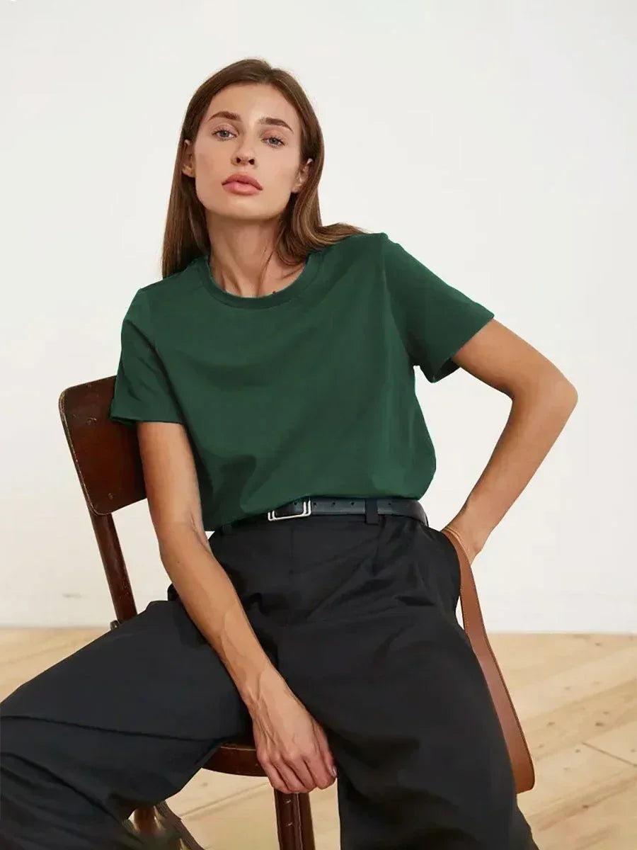Morgan & Brooke | Relaxed Fit Crew Neck 100% Cotton Tee