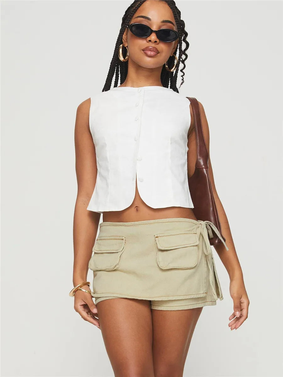 Morgan & Brooke | Pocketed Mini A-Line Skirt