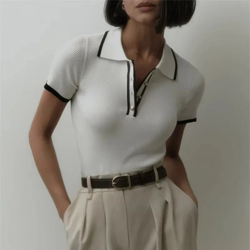 Morgan & Brooke | Contoured Slim Fit Cotton Polo